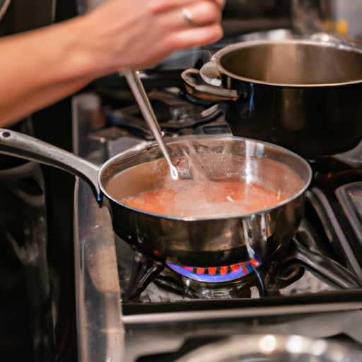 A professional chef cooking with high-quality cookware